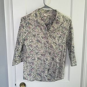 Floral button down shirt